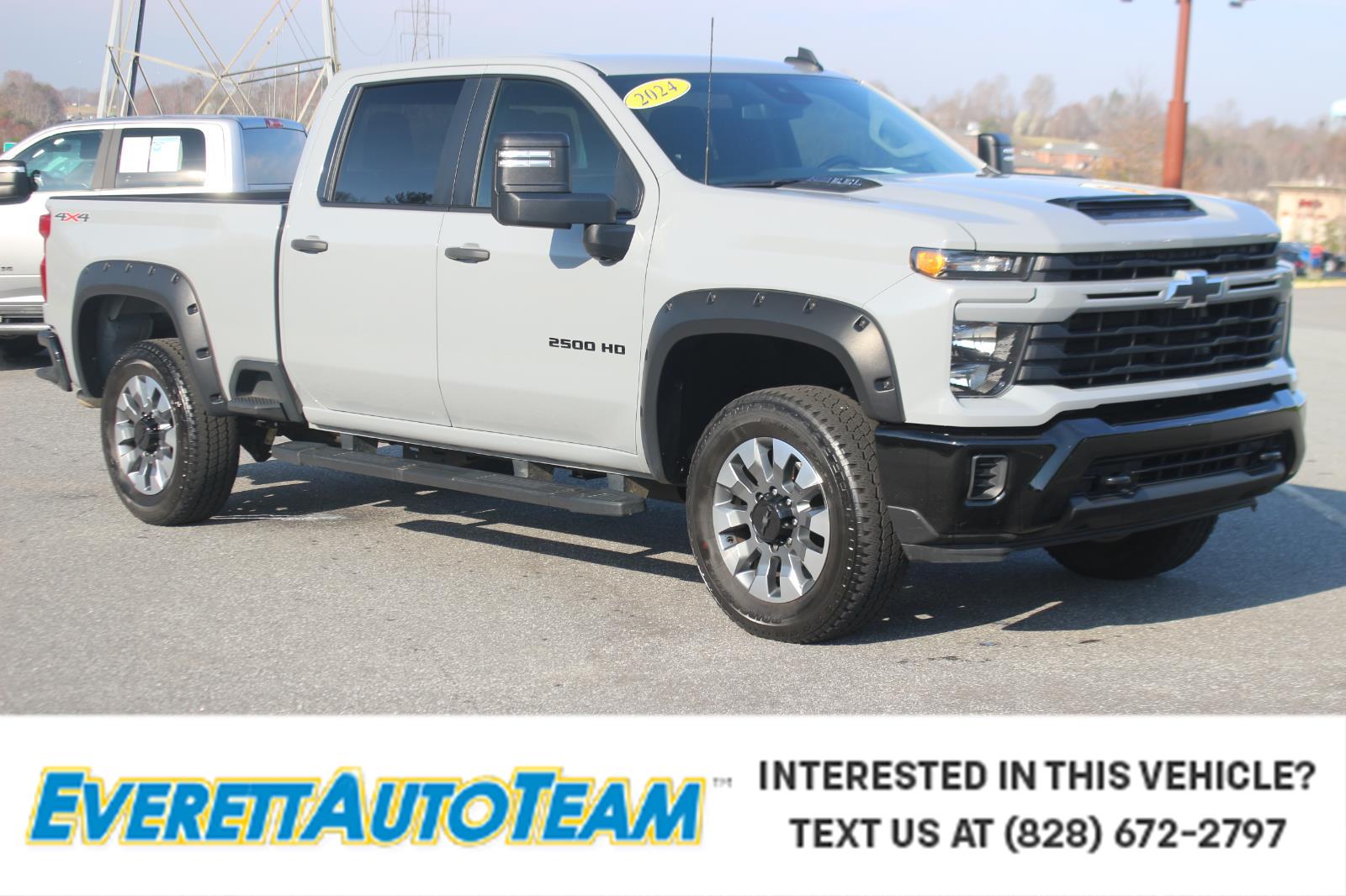 Slate Gray Metallic 2024 Chevrolet Silverado 2500HD Custom Crew Cab 4WD Pickup Truck Four-Wheel Drive Automatic