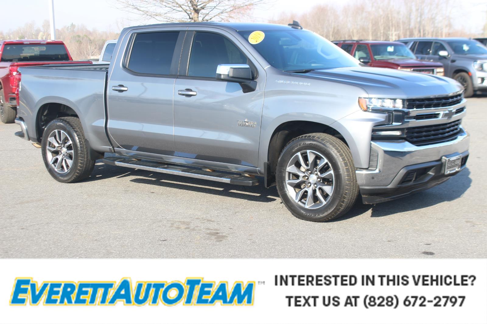 Gray (Satin Steel Metallic) 2019 Chevrolet Silverado 1500 LT Crew Cab RWD Pickup Truck 4X2 8-Speed Automatic