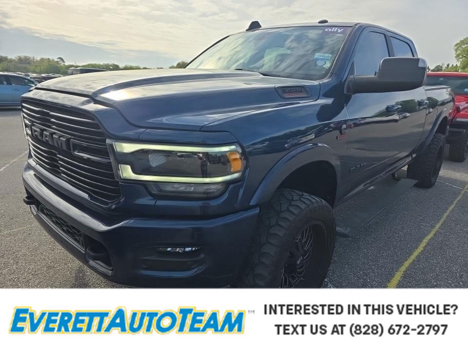Patriot Blue Pearlcoat 2022 RAM 3500 Laramie Crew Cab 4WD Pickup Truck Four-Wheel Drive 6-Speed Automatic