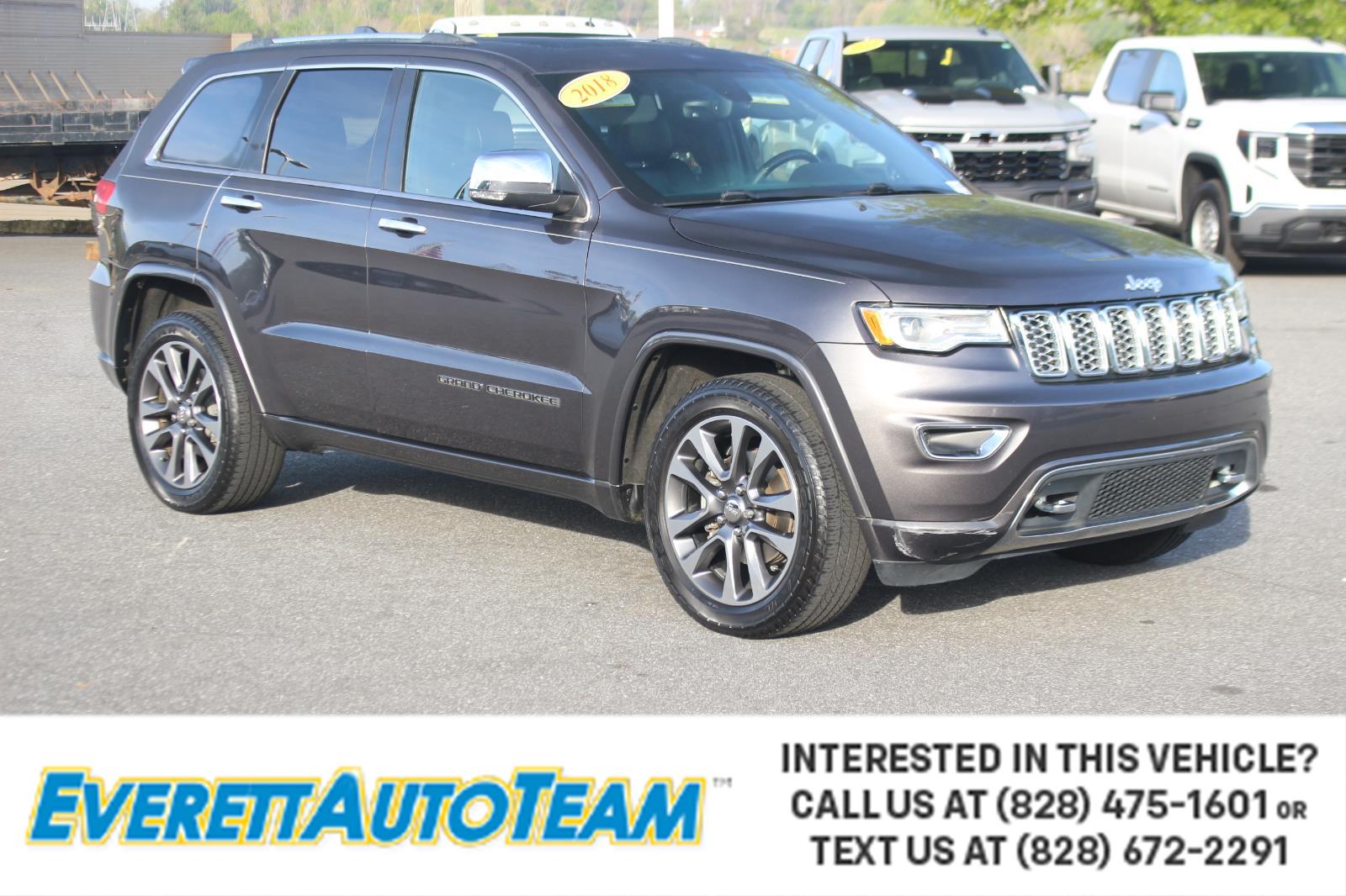 Gray (Granite Crystal Metallic Clearcoat) 2018 Jeep Grand Cherokee Overland SUV / Crossover 4X2 8-Speed Automatic