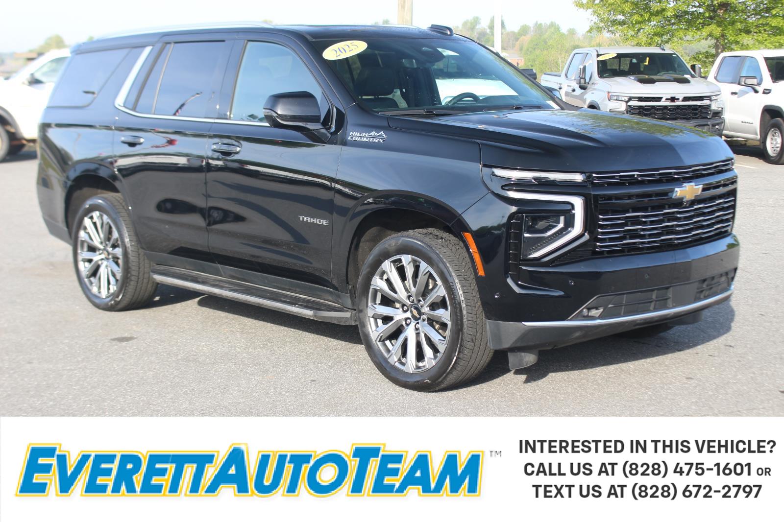 Black 2025 Chevrolet Tahoe High Country 4WD SUV / Crossover Four-Wheel Drive Automatic