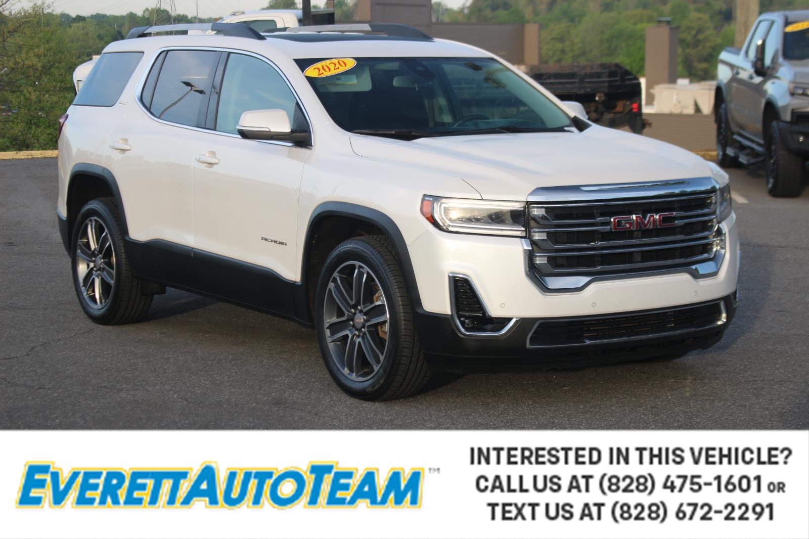 White Frost Tricoat 2020 GMC Acadia SLT AWD SUV / Crossover Four-Wheel Drive 9-Speed Automatic