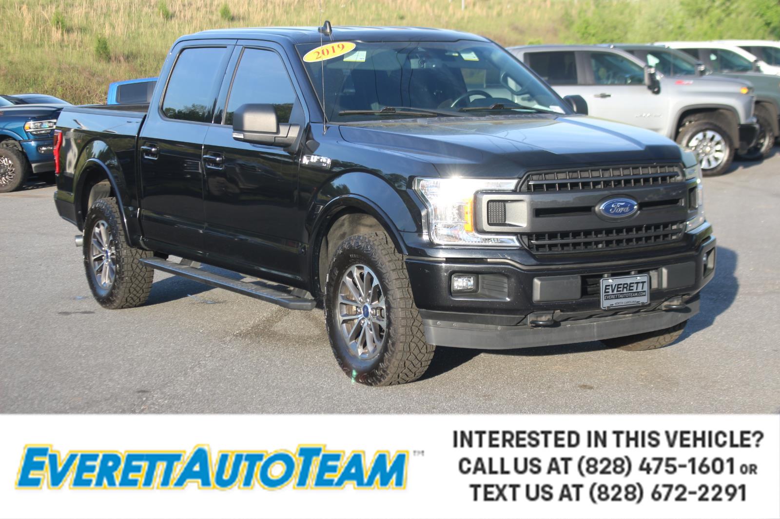 Agate Black Metallic 2019 Ford F-150 XLT SuperCrew 4WD Pickup Truck Four-Wheel Drive Automatic