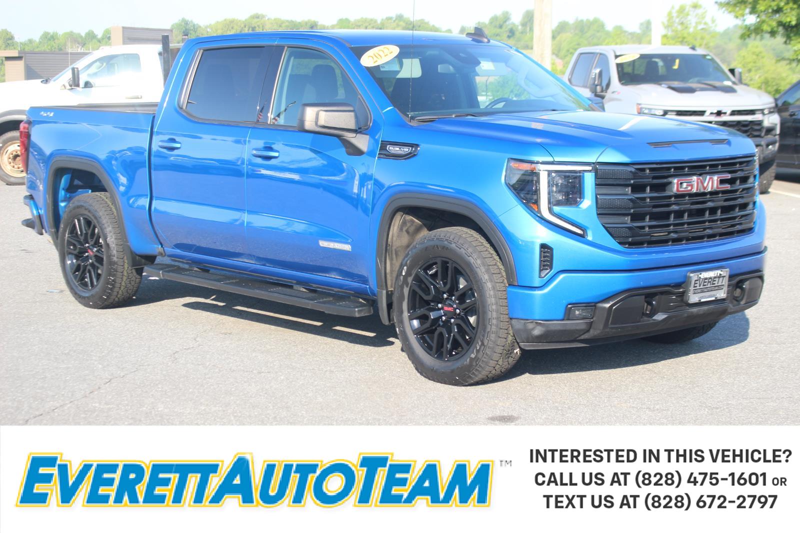 Dynamic Blue Metallic 2022 GMC Sierra 1500 Pickup Truck Four-Wheel Drive Automatic