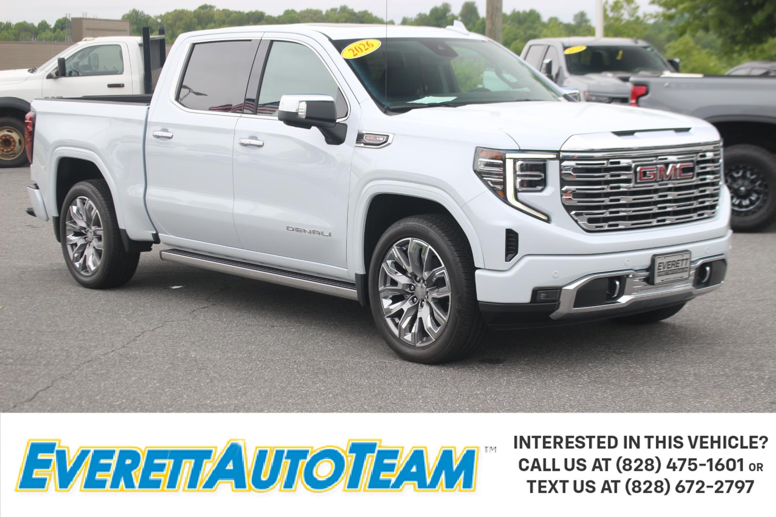 Glacier White Tricoat 2026 GMC Sierra 1500 Denali Crew Cab 4WD Pickup Truck Four-Wheel Drive Automatic