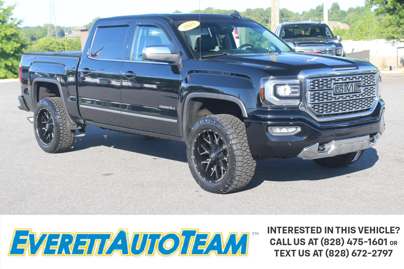 Onyx Black 2018 GMC Sierra 1500 Denali Crew Cab 4WD Pickup Truck Four-Wheel Drive 8-Speed Automatic