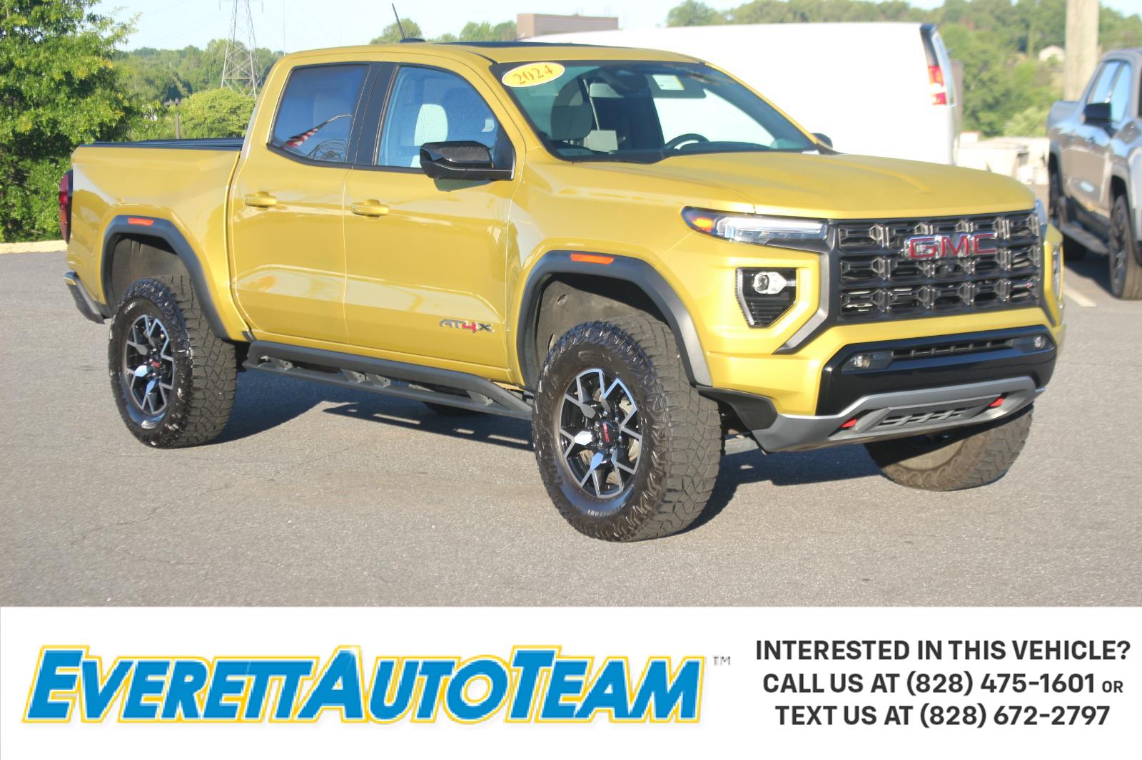 Solar Flare Metallic 2024 GMC Canyon AT4X Crew Cab 4WD Pickup Truck Four-Wheel Drive 8-Speed Automatic