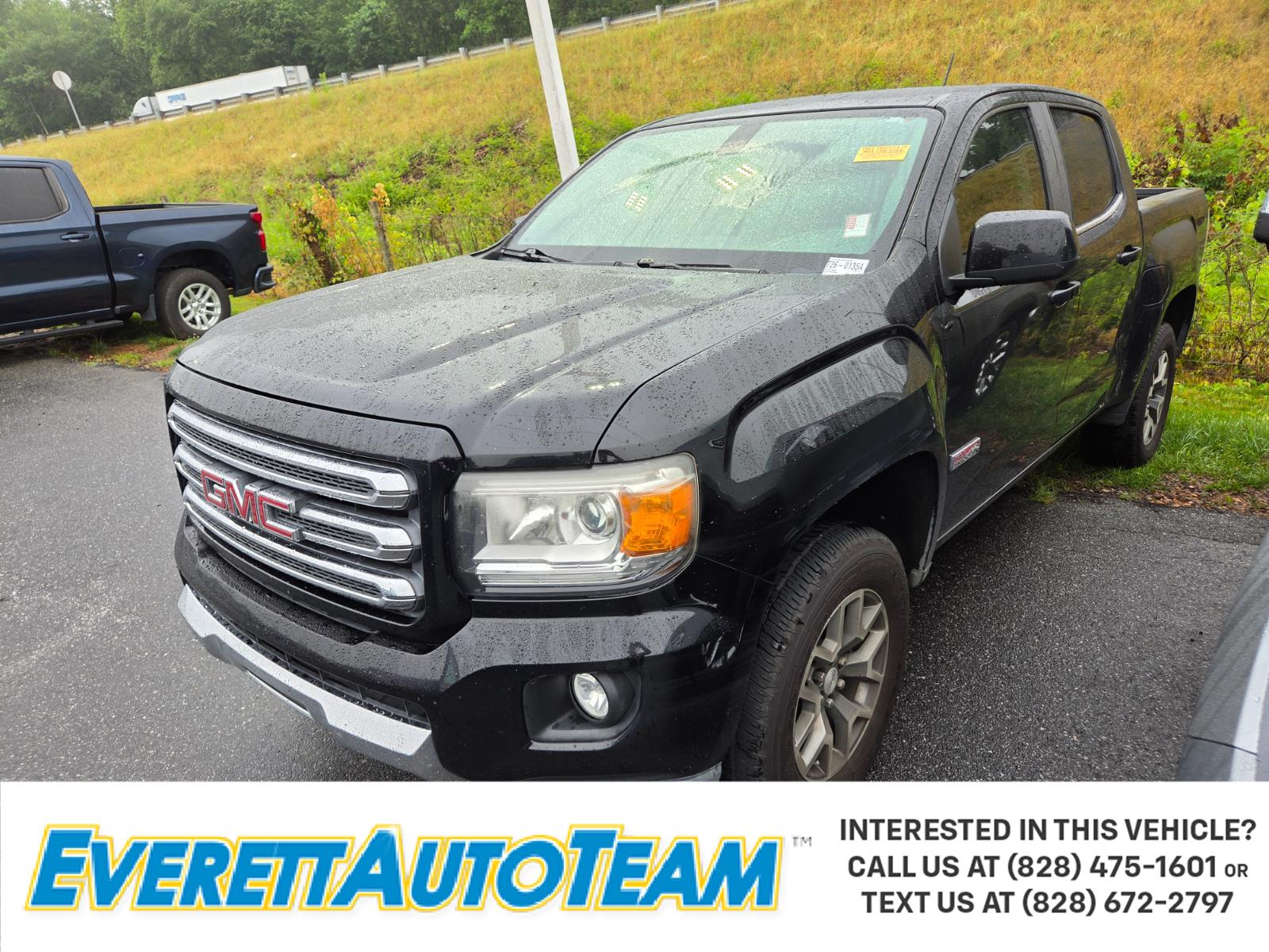 Onyx Black 2016 GMC Canyon SLE Crew Cab 4WD Pickup Truck Four-Wheel Drive 6-Speed Automatic