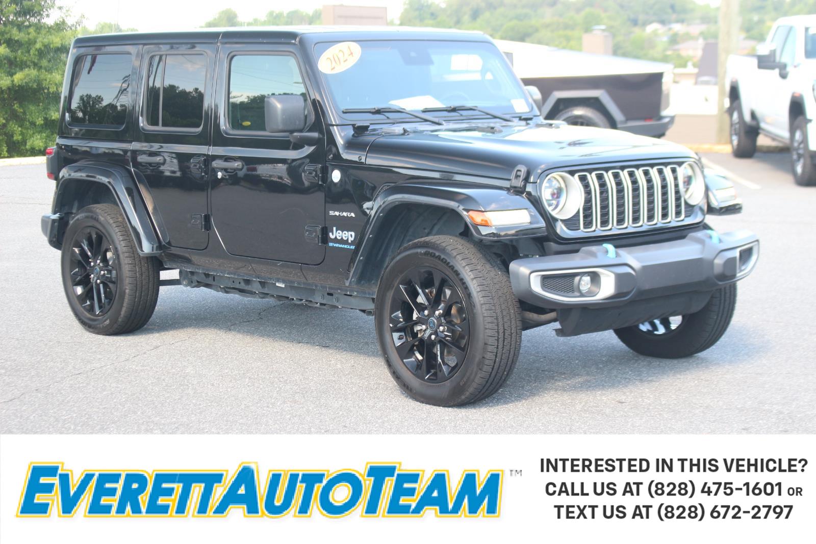Black Clearcoat 2024 Jeep Wrangler 4xe SUV / Crossover Four-Wheel Drive 8-Speed Automatic