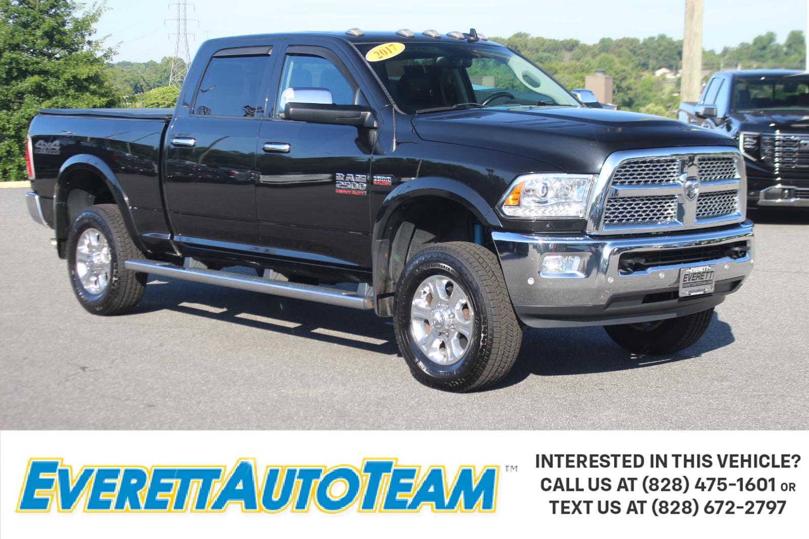 Brilliant Black Crystal Pearlcoat 2017 RAM 2500 Laramie Crew Cab 4WD Pickup Truck Four-Wheel Drive 6-Speed Automatic