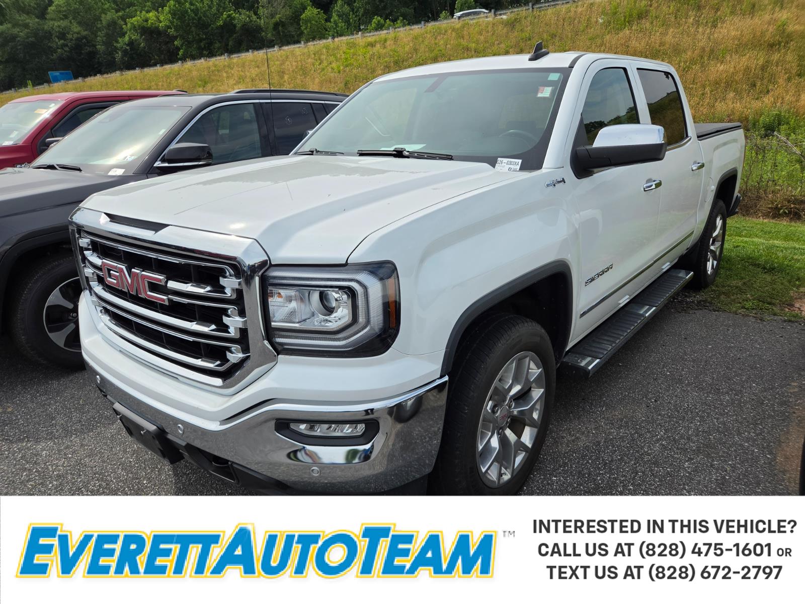 White Frost Tricoat 2018 GMC Sierra 1500 SLT Crew Cab 4WD Pickup Truck Four-Wheel Drive 6-Speed Automatic