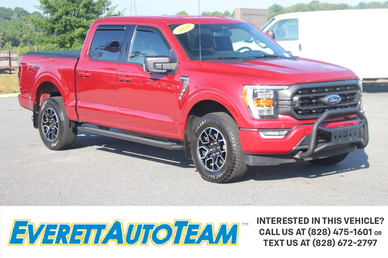 Rapid Red Metallic Tinted Clearcoat 2021 Ford F-150 Pickup Truck Four-Wheel Drive Automatic