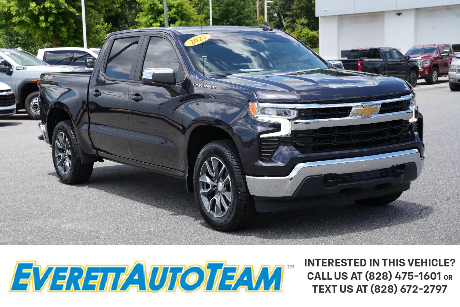 Dark Ash Metallic 2022 Chevrolet Silverado 1500 LT Crew Cab 4WD Pickup Truck Four-Wheel Drive 8-Speed Automatic