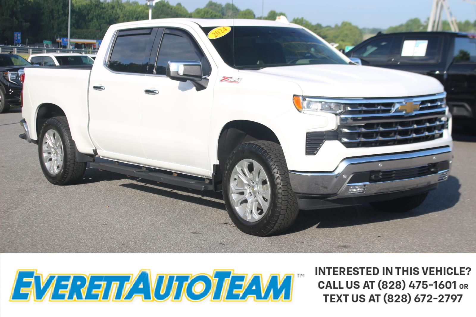 Summit White 2024 Chevrolet Silverado 1500 Pickup Truck Four-Wheel Drive Automatic