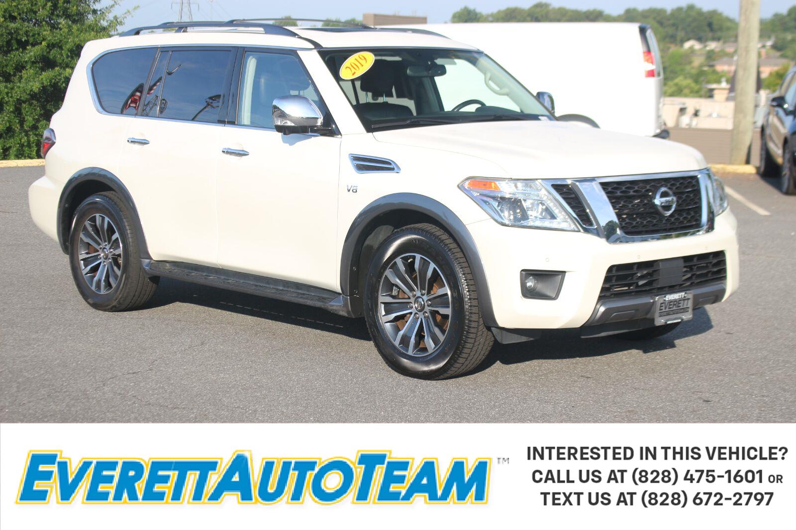Pearl White Tricoat 2019 Nissan Armada SUV / Crossover Four-Wheel Drive Automatic