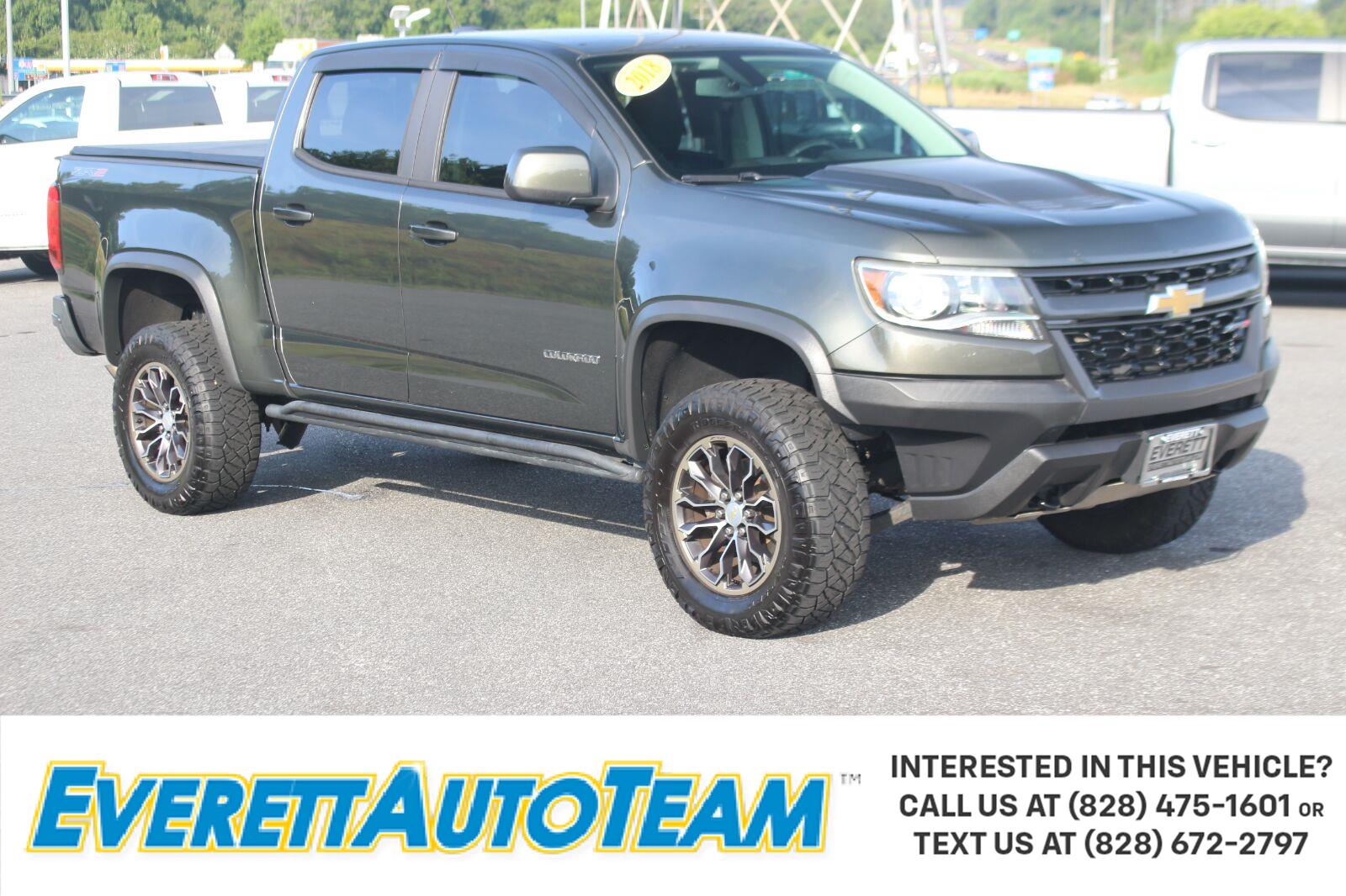Deepwood Green Metallic 2018 Chevrolet Colorado Pickup Truck Four-Wheel Drive 8-Speed Automatic