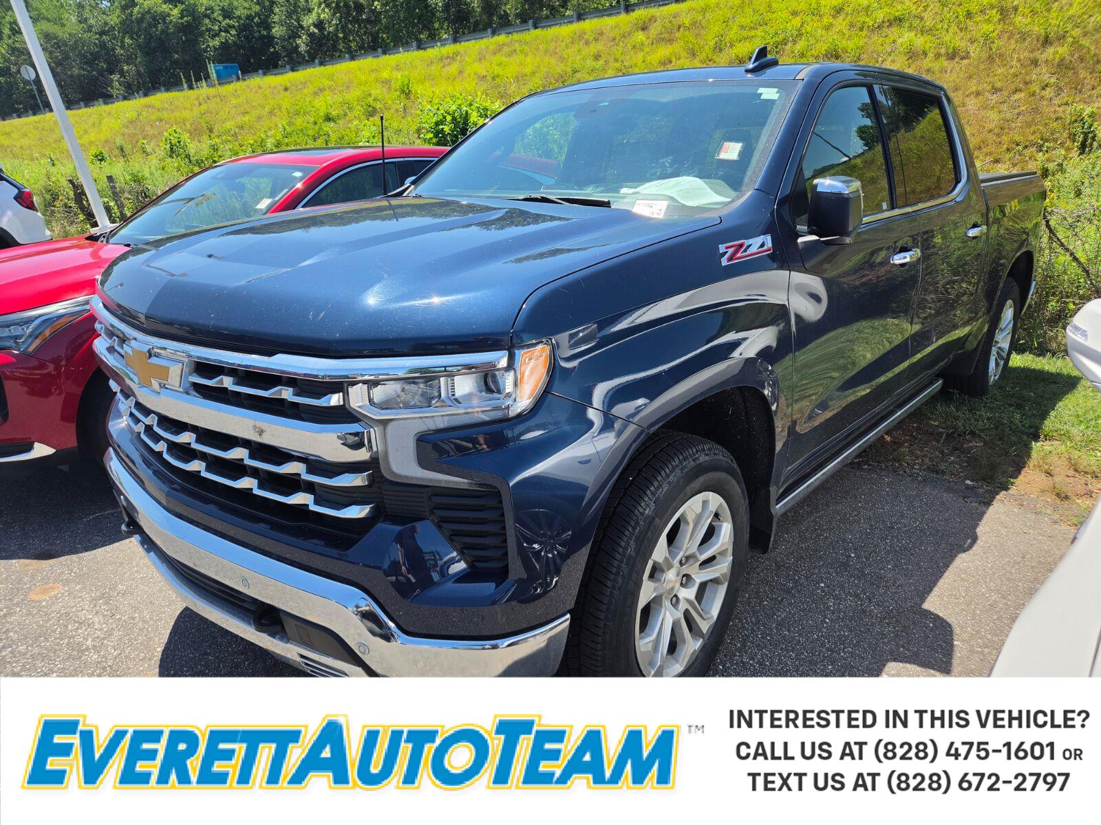 Northsky Blue Metallic 2022 Chevrolet Silverado 1500 Pickup Truck Four-Wheel Drive Automatic