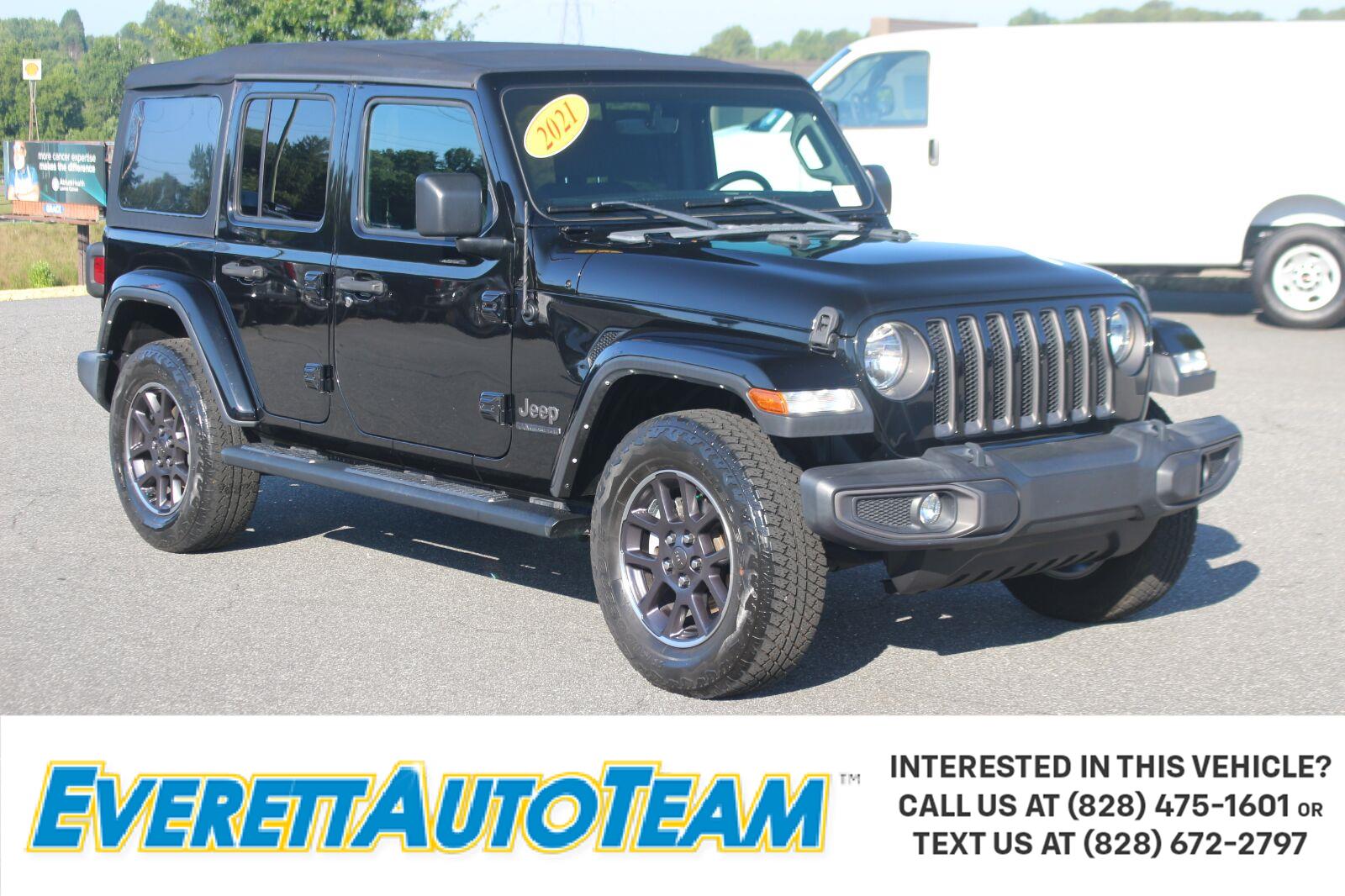 Black Clearcoat 2021 Jeep Wrangler SUV / Crossover Four-Wheel Drive 8-Speed Automatic