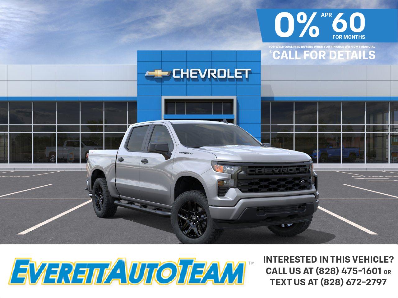 Sterling Gray Metallic 2026 Chevrolet Silverado 1500 Pickup Truck Four-Wheel Drive 8-Speed Automatic