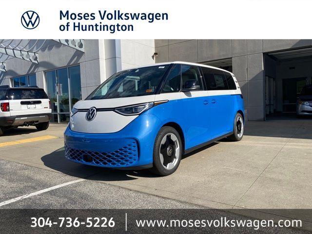 CABANA BLUE W/CANDY WHITE 2025 Volkswagen ID.Buzz Pro S Plus 4Motion Minivan All-Wheel Drive Automatic