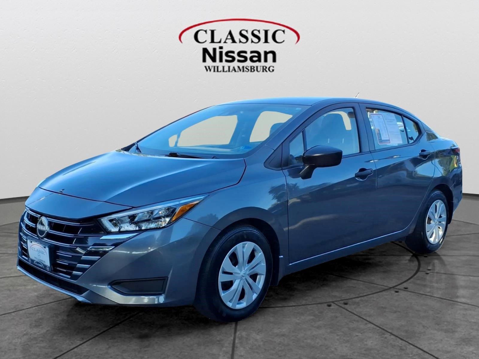 Gray (Gun Metallic) 2025 Nissan Versa Sedan Front-Wheel Drive Continuously Variable Transmission