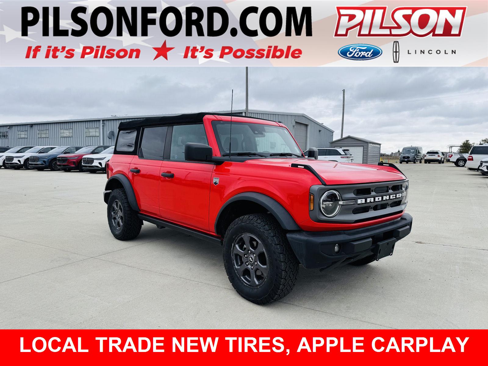 Race Red 2021 Ford Bronco Big Bend 4-Door 4WD SUV / Crossover Four-Wheel Drive Automatic