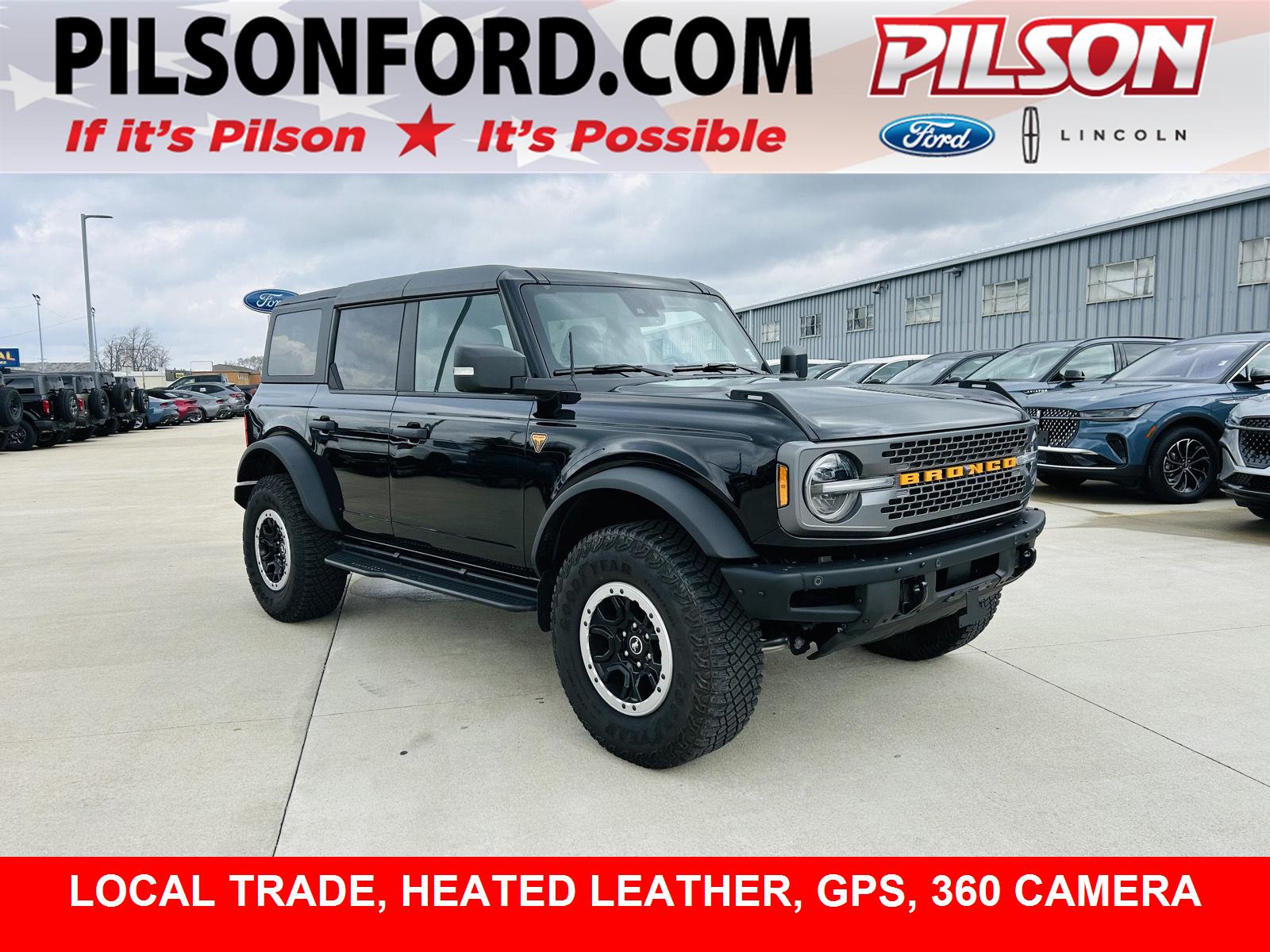Shadow Black 2024 Ford Bronco Badlands 4-Door 4WD SUV / Crossover Four-Wheel Drive Automatic