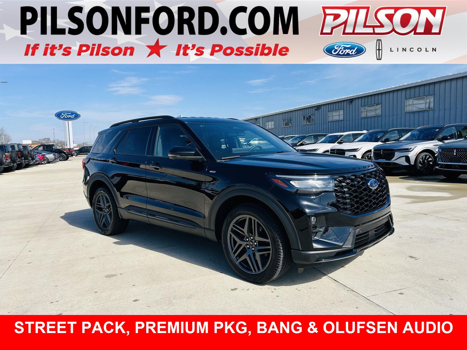 Agate Black 2025 Ford Explorer ST-Line AWD SUV / Crossover All-Wheel Drive Automatic