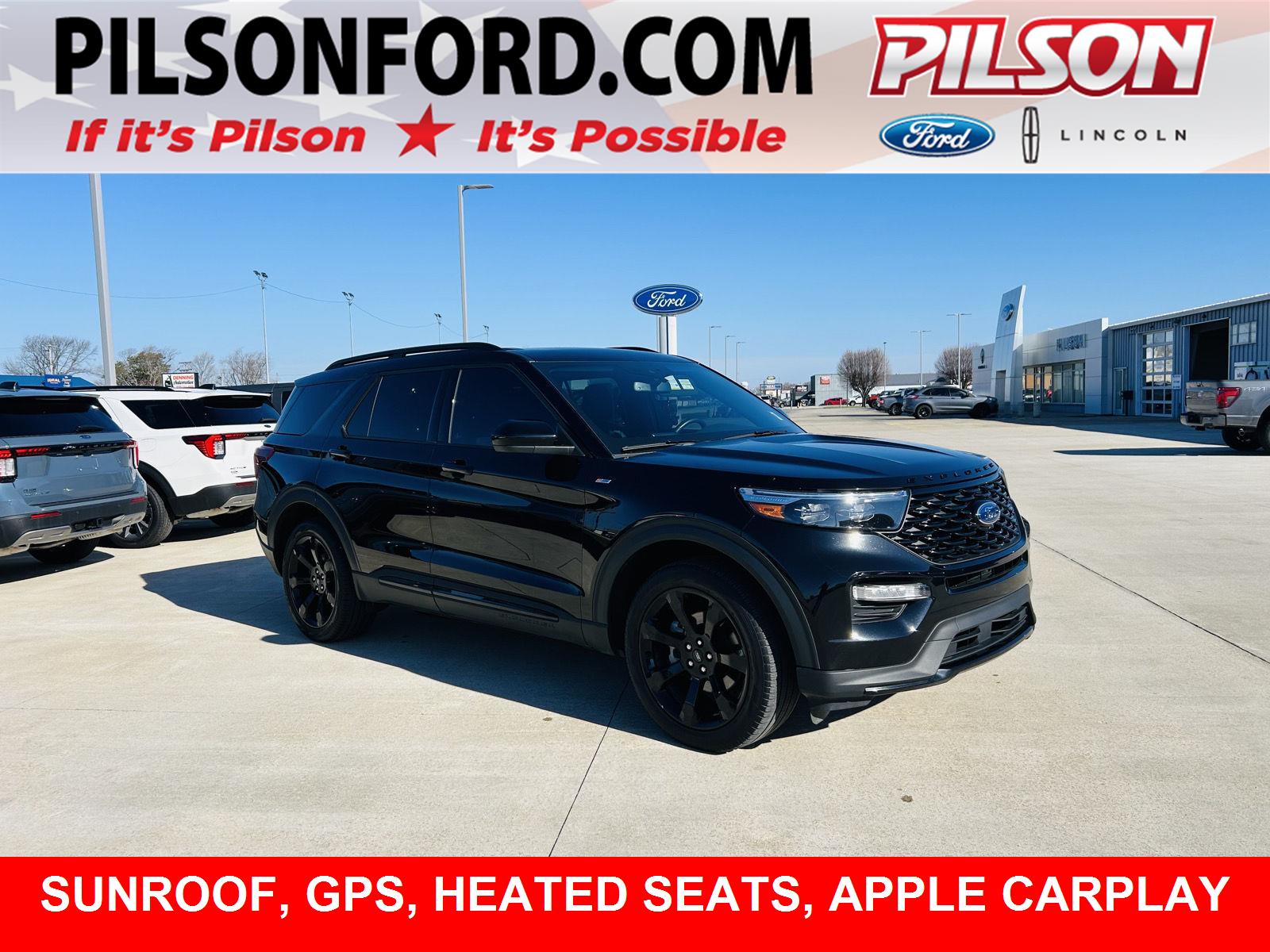 Agate Black 2023 Ford Explorer ST-Line AWD SUV / Crossover All-Wheel Drive Automatic