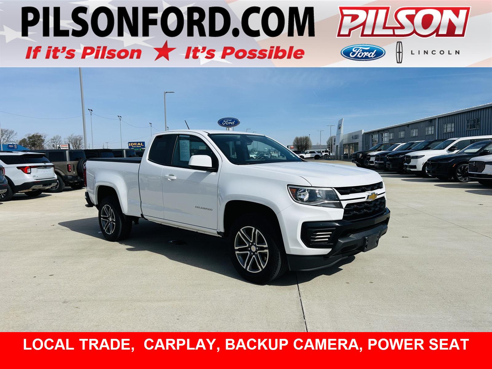 Summit White 2021 Chevrolet Colorado Work Truck Extended Cab RWD Pickup Truck 4X2 6-Speed Automatic
