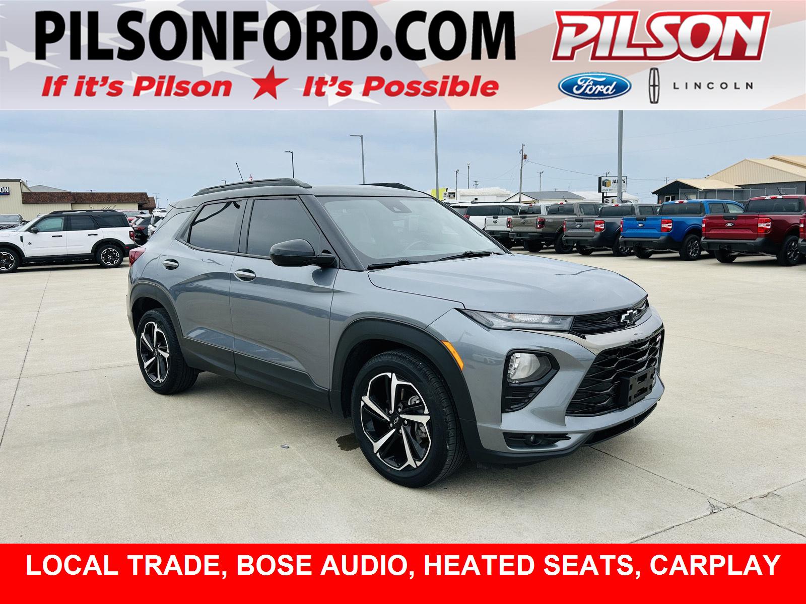 Gray (Satin Steel Metallic) 2021 Chevrolet Trailblazer RS FWD SUV / Crossover Front-Wheel Drive Continuously Variable Transmission