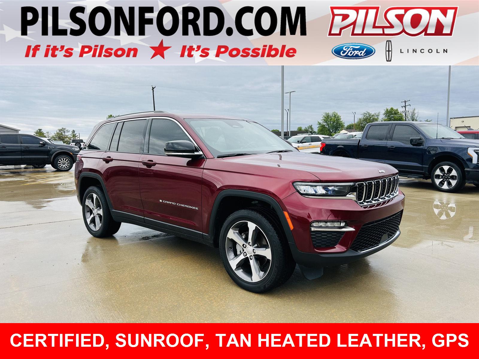 Velvet Red Pearlcoat 2023 Jeep Grand Cherokee SUV / Crossover Four-Wheel Drive 8-Speed Automatic