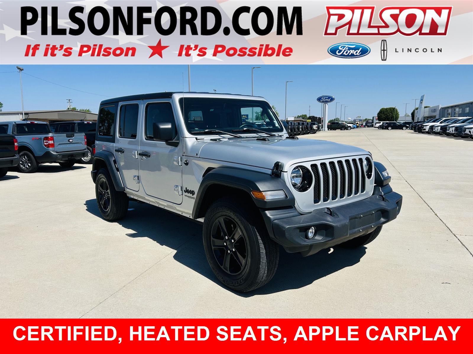 Silver Zynith Clearcoat 2022 Jeep Wrangler SUV / Crossover Four-Wheel Drive 8-Speed Automatic