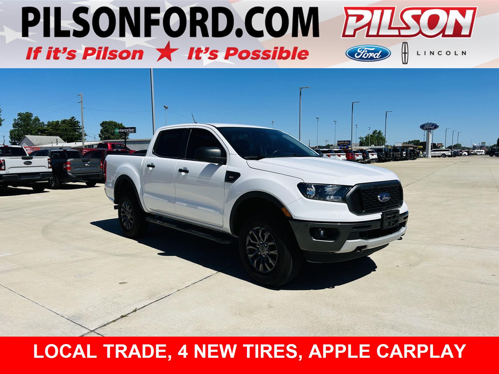 Oxford White 2021 Ford Ranger XLT SuperCrew 4WD Pickup Truck Four-Wheel Drive Automatic