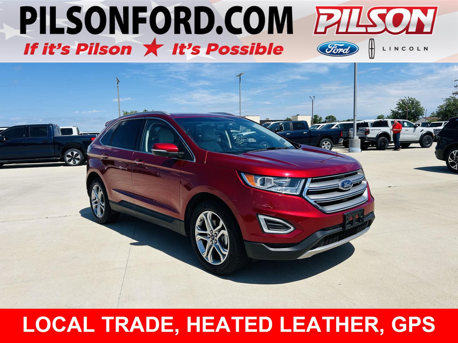 Ruby Red Metallic Tinted Clearcoat 2017 Ford Edge SUV / Crossover Front-Wheel Drive 6-Speed Automatic
