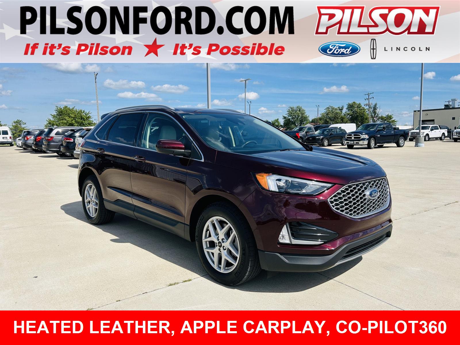 Red (Burgundy Velvet Metallic Tinted Clearcoat) 2024 Ford Edge SUV / Crossover All-Wheel Drive 8-Speed Automatic
