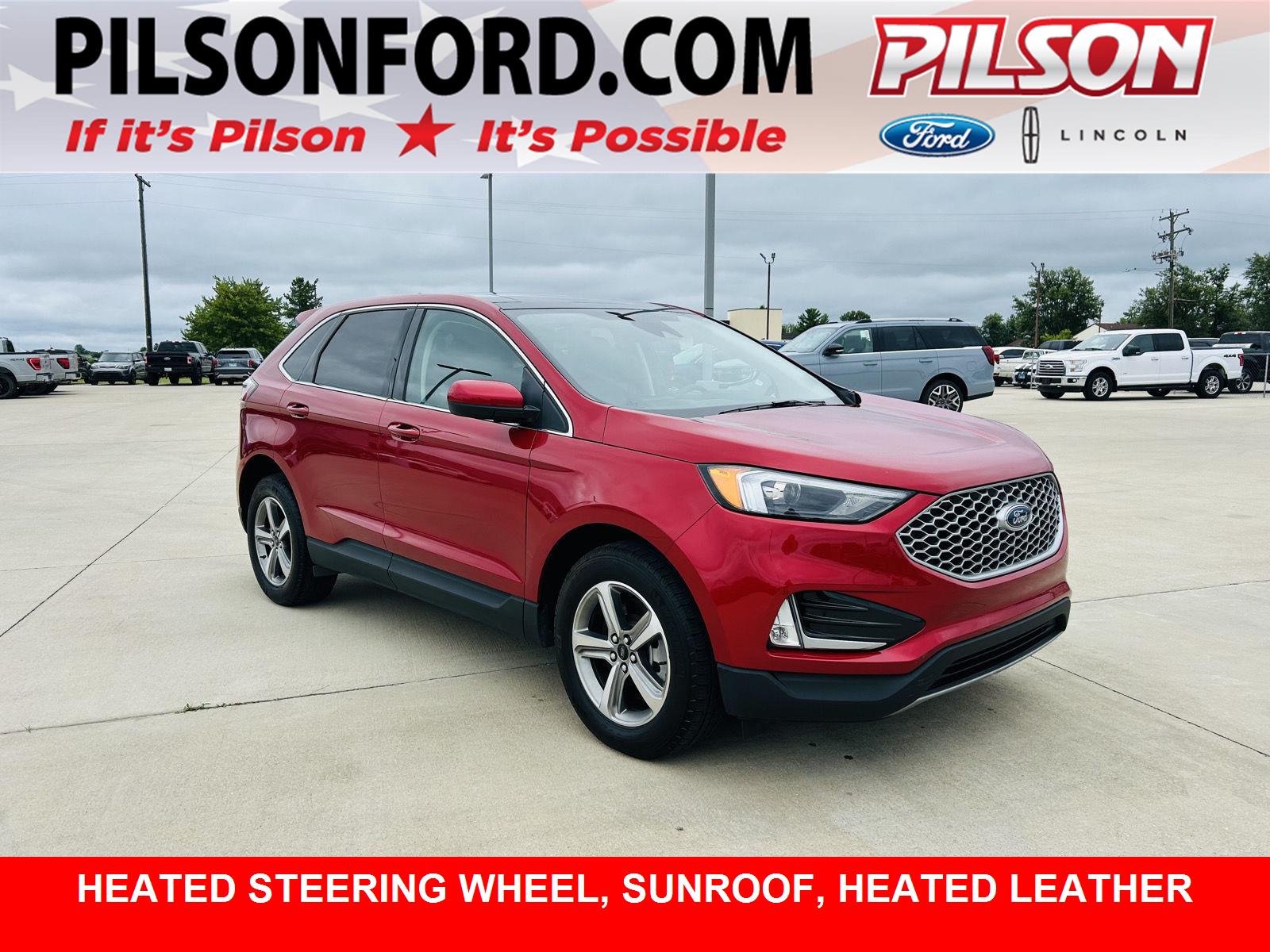 Rapid Red Metallic Tinted Clearcoat 2024 Ford Edge SUV / Crossover All-Wheel Drive 8-Speed Automatic