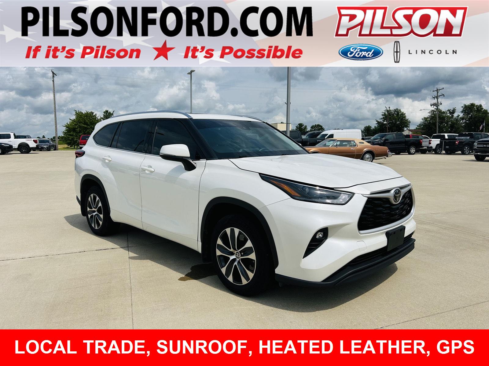 White (Blizzard Pearl) 2021 Toyota Highlander SUV / Crossover Front-Wheel Drive 8-Speed Automatic