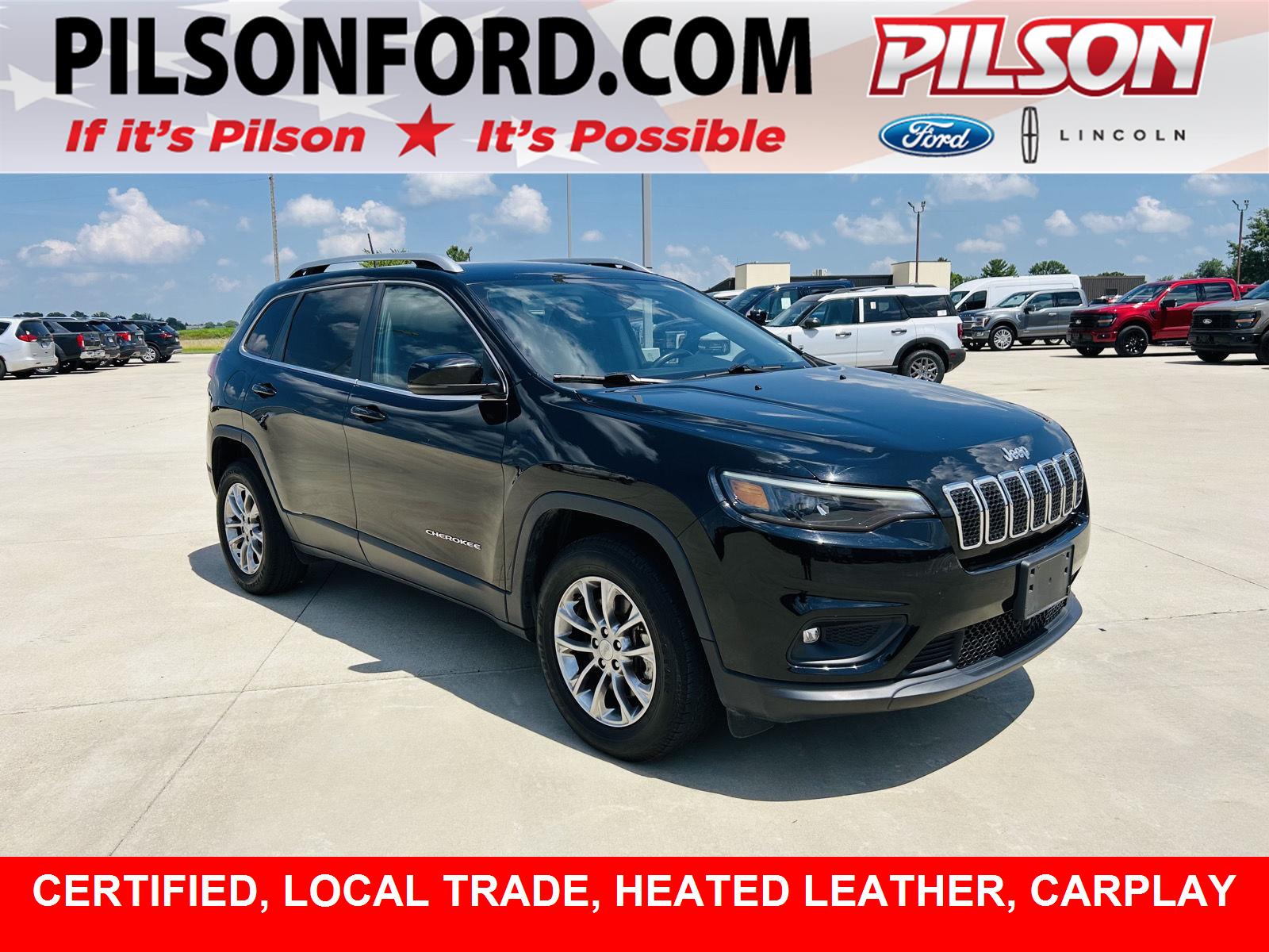 Diamond Black Crystal Pearlcoat 2021 Jeep Cherokee SUV / Crossover Four-Wheel Drive 9-Speed Automatic