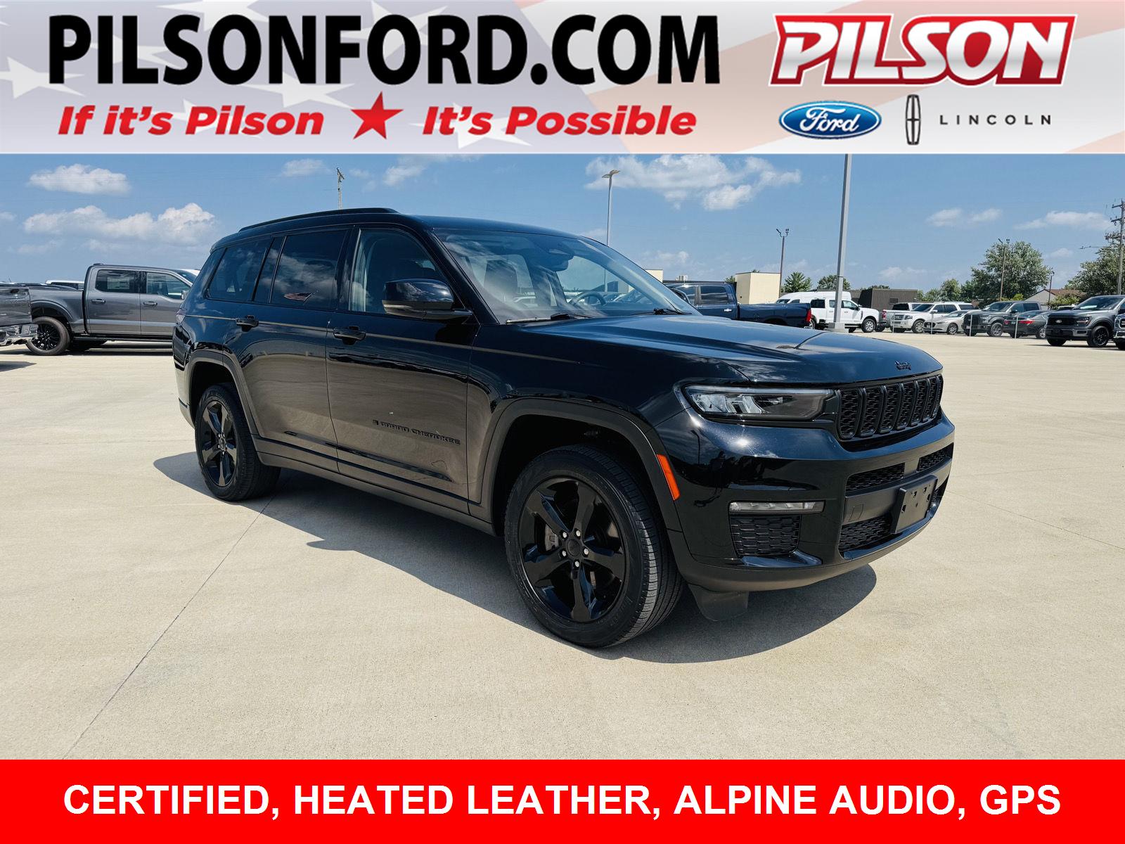 Diamond Black Crystal Pearlcoat 2023 Jeep Grand Cherokee L SUV / Crossover Four-Wheel Drive 8-Speed Automatic