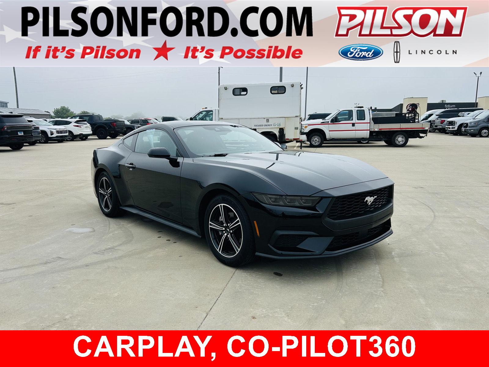 Shadow Black 2025 Ford Mustang Coupe Rear-Wheel Drive Automatic