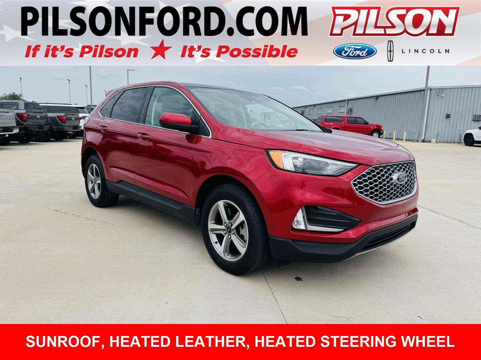 Rapid Red Metallic Tinted Clearcoat 2024 Ford Edge SUV / Crossover All-Wheel Drive 8-Speed Automatic