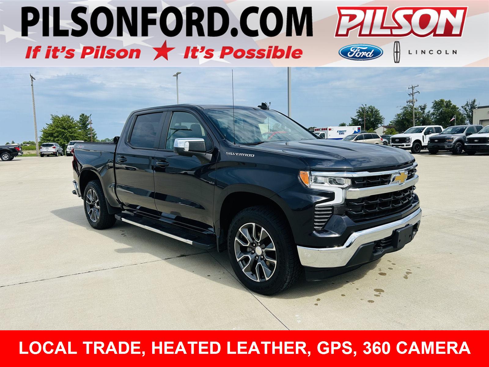 Dark Ash Metallic 2022 Chevrolet Silverado 1500 Pickup Truck Four-Wheel Drive 8-Speed Automatic