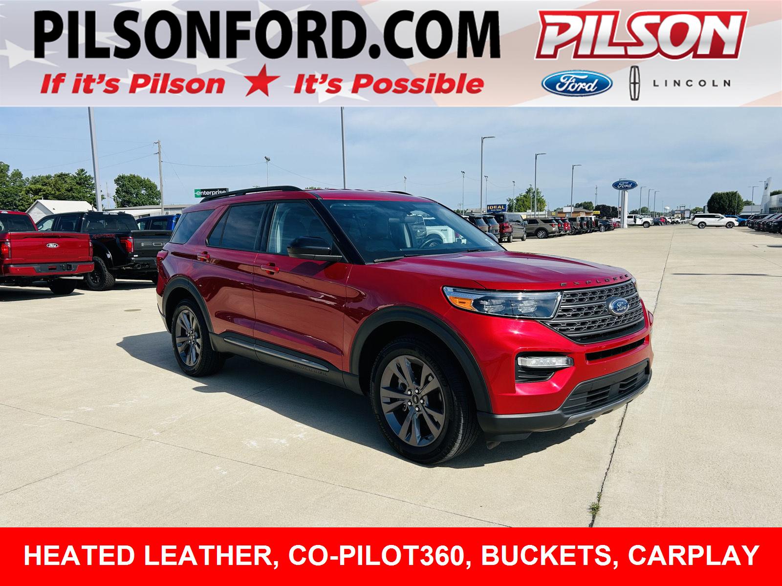 Rapid Red Metallic Tinted Clearcoat 2024 Ford Explorer SUV / Crossover All-Wheel Drive Automatic