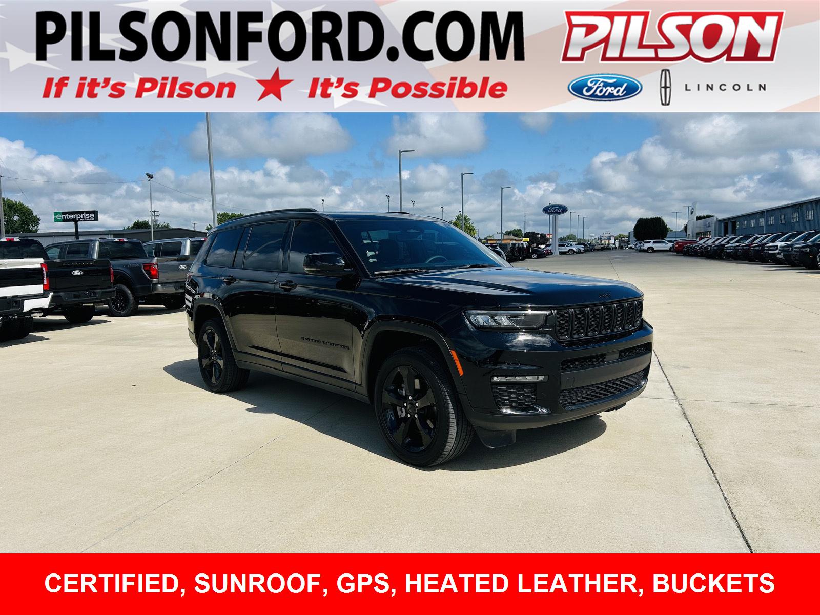 Diamond Black Crystal Pearlcoat 2024 Jeep Grand Cherokee L SUV / Crossover Four-Wheel Drive 8-Speed Automatic