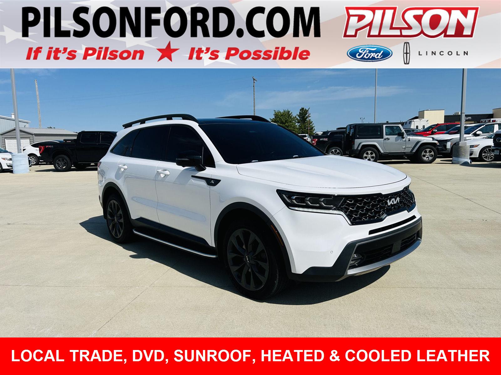 Glacial White Pearl 2022 Kia Sorento SUV / Crossover All-Wheel Drive 8-Speed Automatic