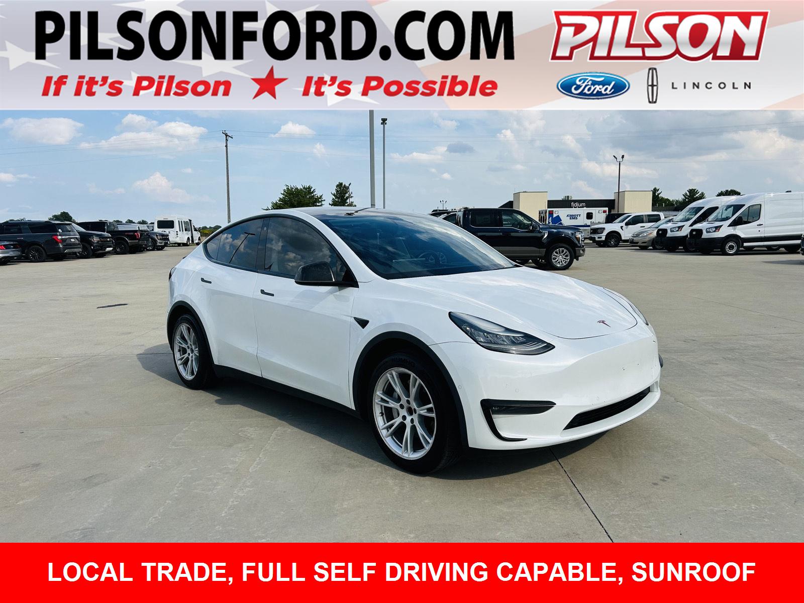 Pearl White Multi-Coat 2020 Tesla Model Y SUV / Crossover All-Wheel Drive Automatic
