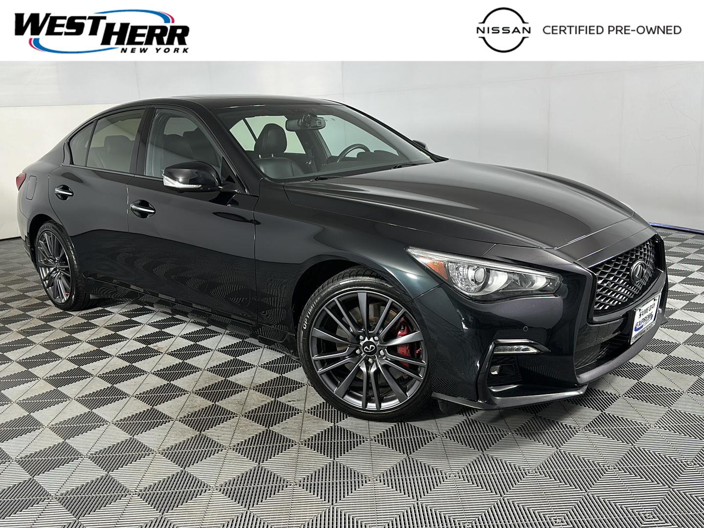Black Opal Metallic 2023 INFINITI Q50 Sedan All-Wheel Drive Automatic