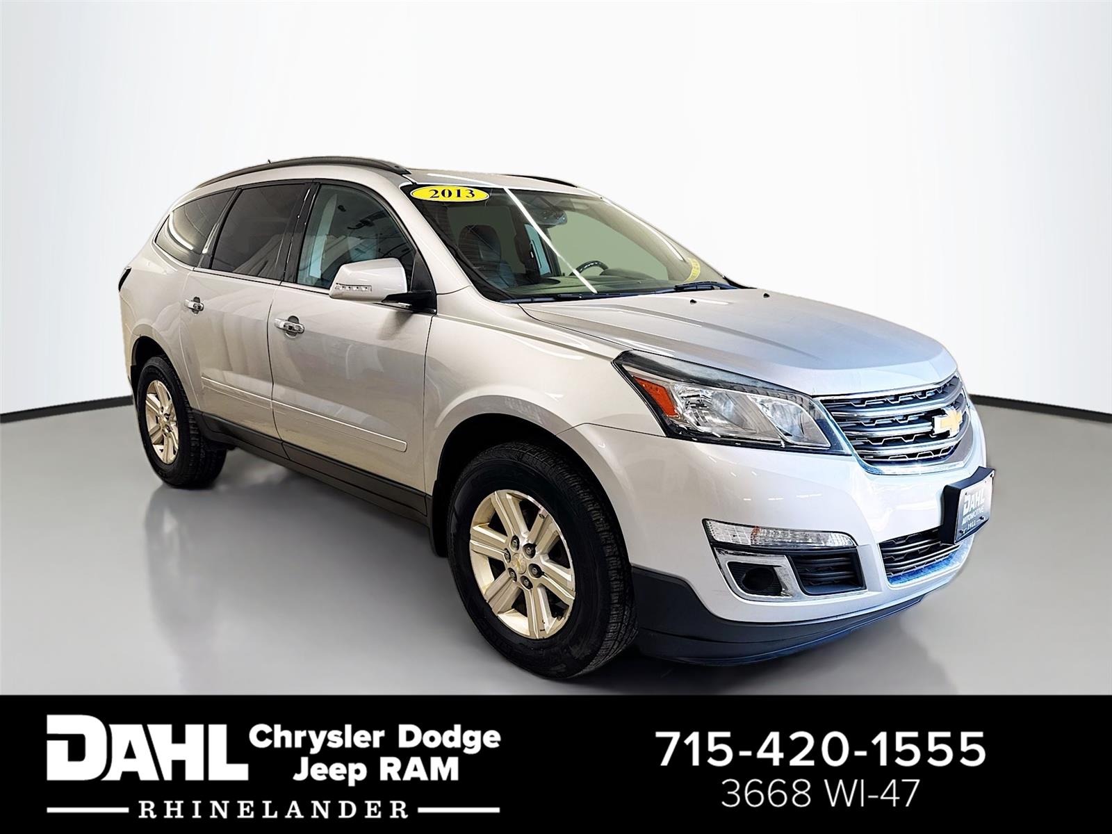 Silver Ice Metallic 2013 Chevrolet Traverse 2LT AWD SUV / Crossover All-Wheel Drive 6-Speed Automatic