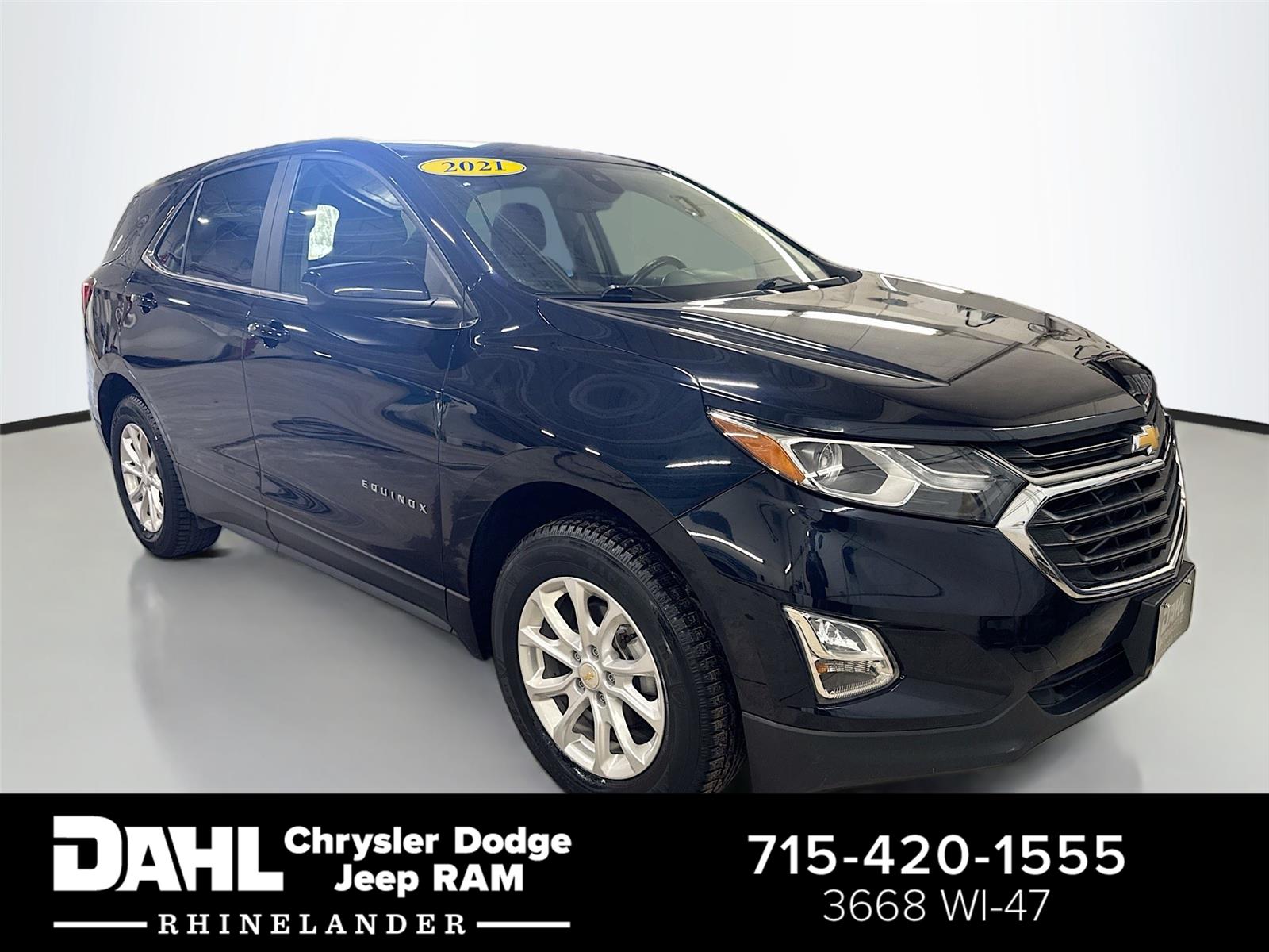 Midnight Blue Metallic 2021 Chevrolet Equinox LT AWD with 1LT SUV / Crossover Four-Wheel Drive 6-Speed Automatic Overdrive